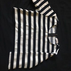 Everly Formal Black & White Top